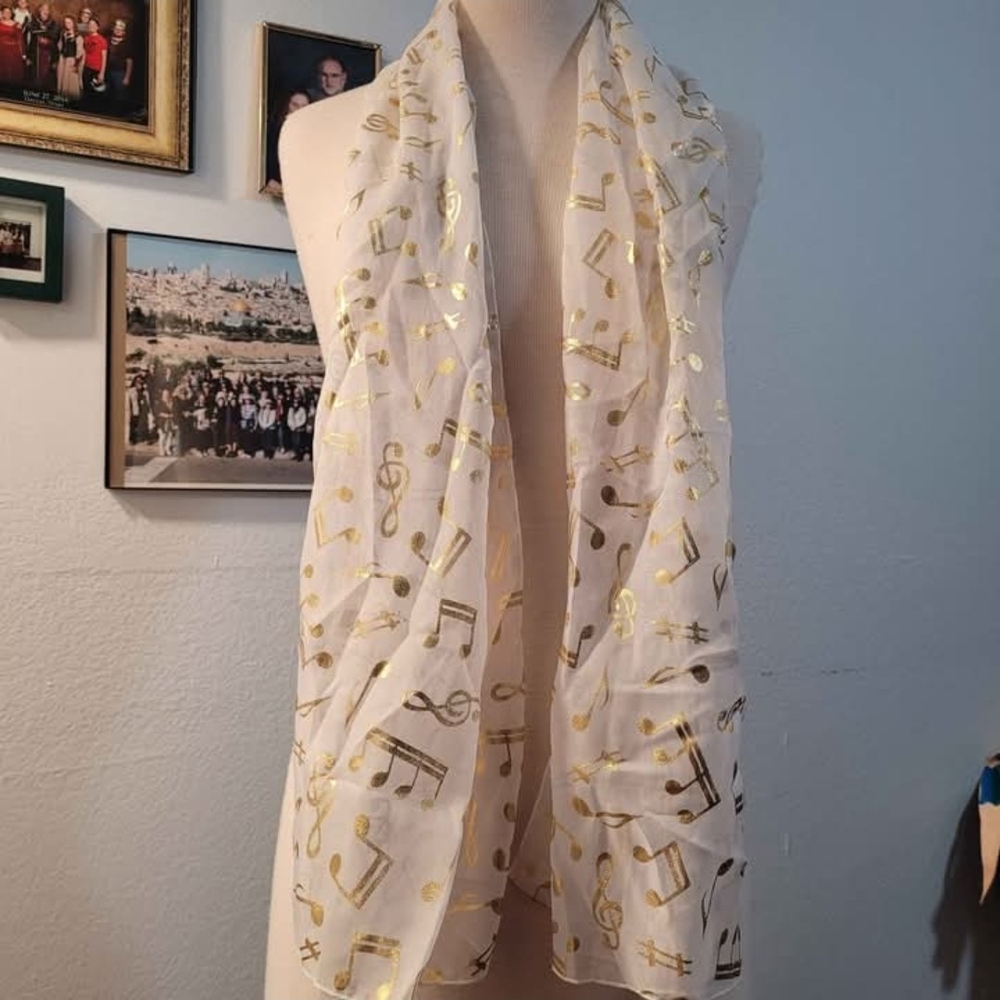 ❌Gold Musical Note Scarf